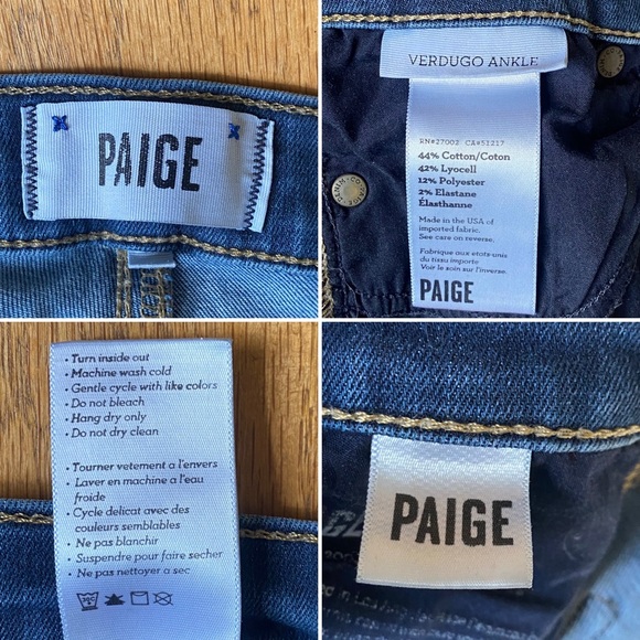 PAIGE DENIM CO. • Verdugo Ankle Jeans - Blue Denim - Size 27 - Picture 3 of 16